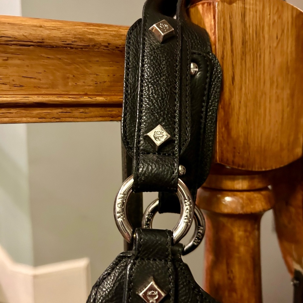 MCM Black and White Checkered Shoulder Bag - Picture 12 of 15